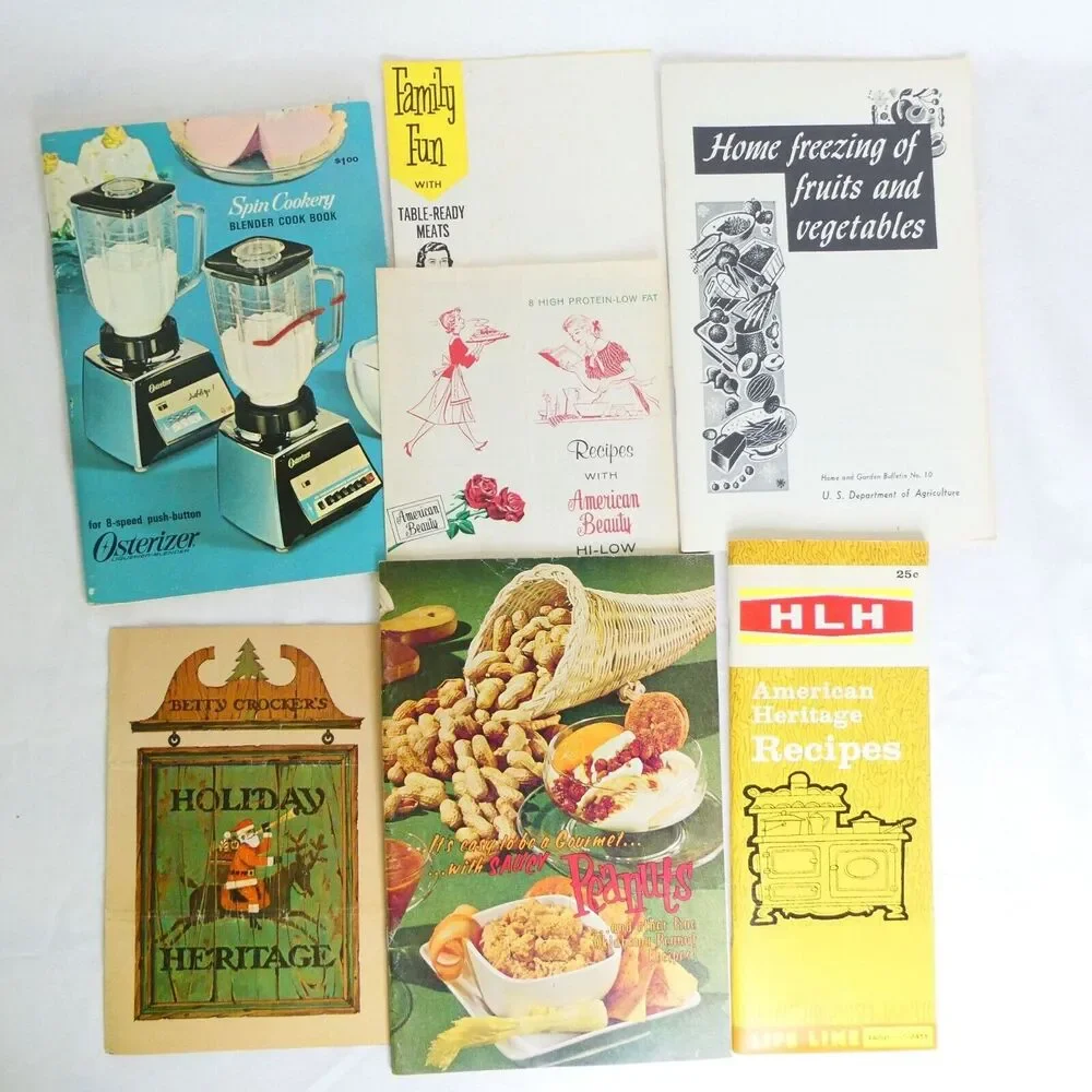 Lot 35 Vintage Recipe Booklets Appliance Freezing Canning Brands Cookbooks‎ Tips